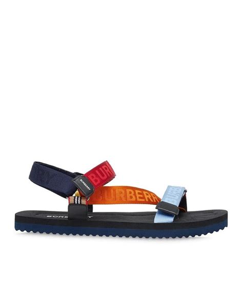 burberry patterson sandals|Burberry Patterson Colorblock Logo Flatform Sport Sandals.